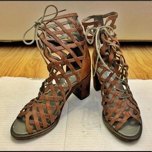 Free People Jeffrey Campbell Lattice Lace Up Cage